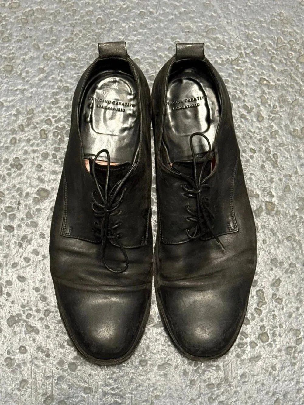 OFFICINE CREATIVE LABORATORIO BLACK LEATHER SHOES